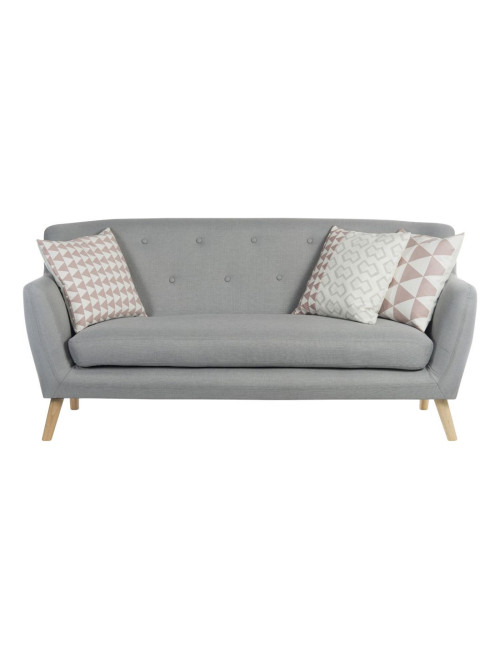 Reception Seating Skandi 3 Seater Sofa Grey 6982 by Teknik - enlarged view