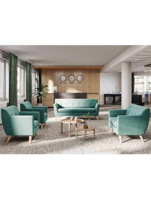 Reception Seating Skandi Armchair Ocean Green 7980 by Teknik - enlarged view