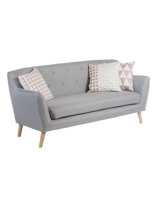 Reception Seating Skandi 3 Seater Sofa Grey 6982 by Teknik