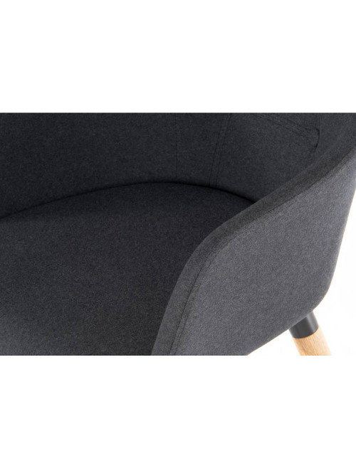 Reception Seating Pair of 4 Legged Reception Armchairs Graphite 6929 by Teknik - enlarged view