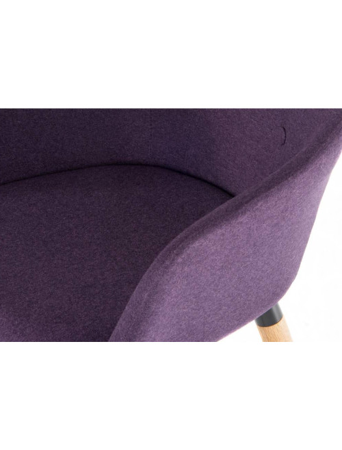 Reception Seating Pair of 4 Legged Reception Armchairs Plum 6929 by Teknik - enlarged view