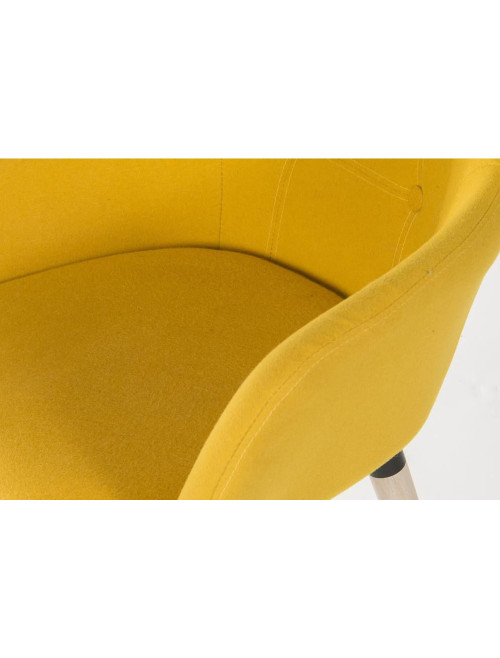 Reception Seating Pair of 4 Legged Reception Armchairs Yellow 6929 by Teknik - enlarged view