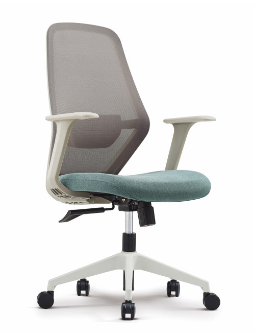 Office Chair Orbit Grey and Teal Mesh Chair BCM/V630/GY-TL by Nautilus