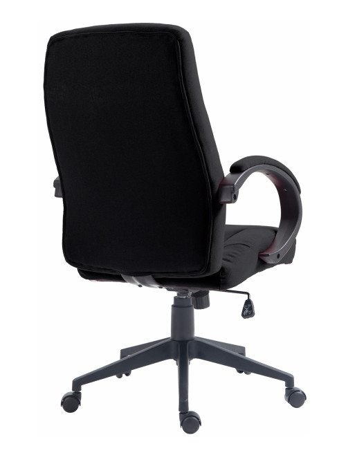 Office Chair Black Dorset High Back Fabric Managers Chair BCF/B432/BK by Nautilus - enlarged view