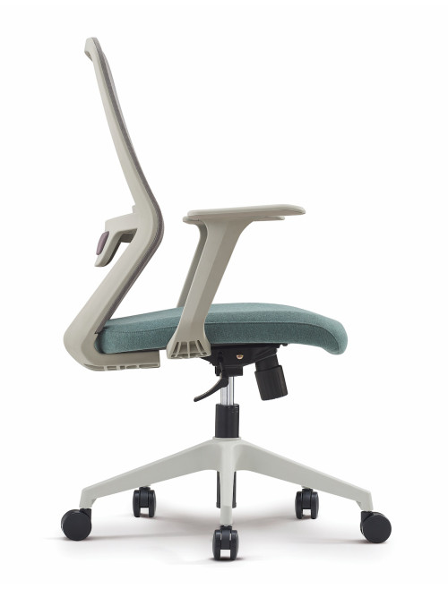 Office Chair Orbit Grey and Teal Mesh Chair BCM/V630/GY-TL by Nautilus - enlarged view