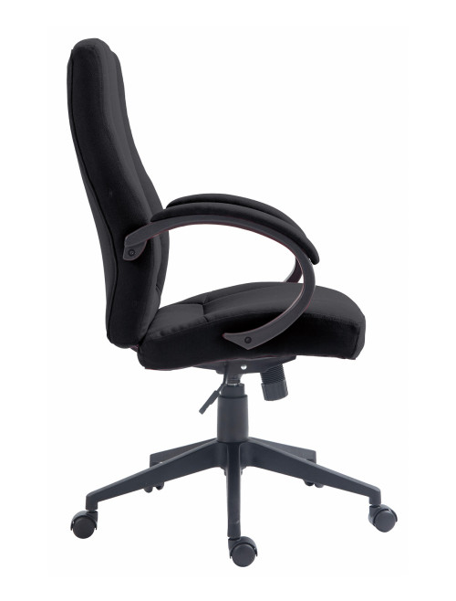 Office Chair Black Dorset High Back Fabric Managers Chair BCF/B432/BK by Nautilus - enlarged view