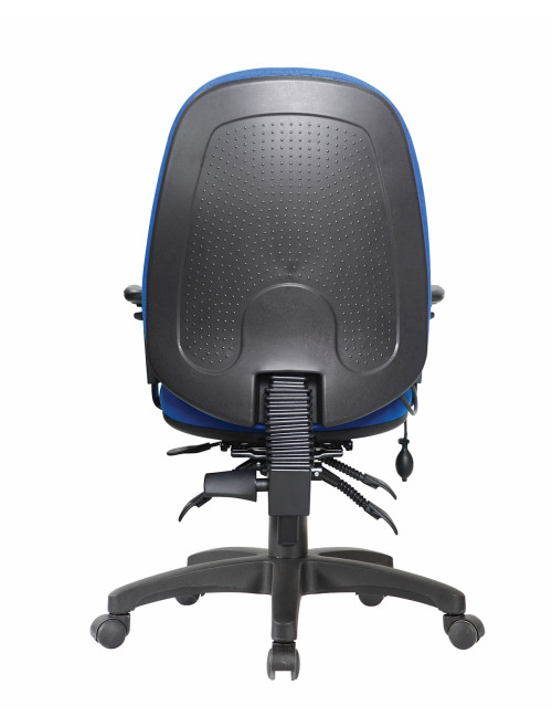 Office Chair Blue Harrison High Back Fabric Operator Chair BCF/K384/BL by Nautilus - enlarged view