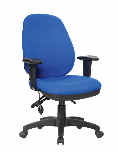 Office Chair Blue Harrison High Back Fabric Operator Chair BCF/K384/BL by Nautilus