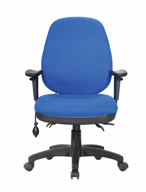 Office Chair Blue Harrison High Back Fabric Operator Chair BCF/K384/BL by Nautilus - enlarged view