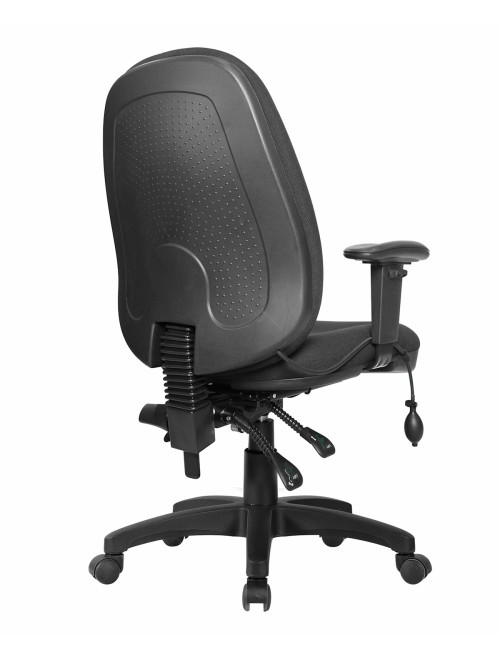 Office Chair Black Harrison High Back Fabric Operator Chair BCF/K384/BK by Nautilus - enlarged view