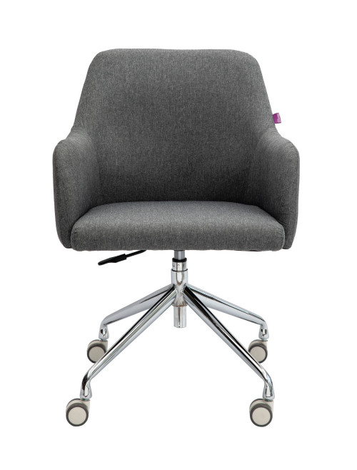 Office Chair Girona Fabric Medium Back Armchair Grey BCF/Z410/GY by Nautilus - enlarged view