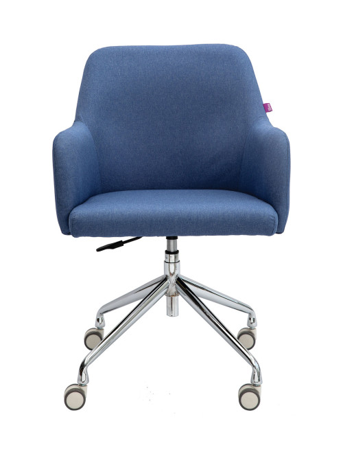 Office Chair Girona Fabric Medium Back Armchair Denim BCF/Z410/DN by Nautilus - enlarged view