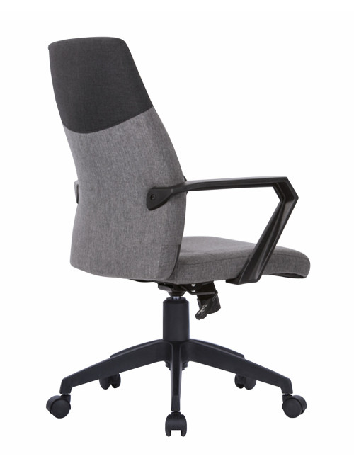 Office Chair Grey Clyde High Back Fabric Executive Armchair BCF/F569/GY-BK by Nautilus - enlarged view