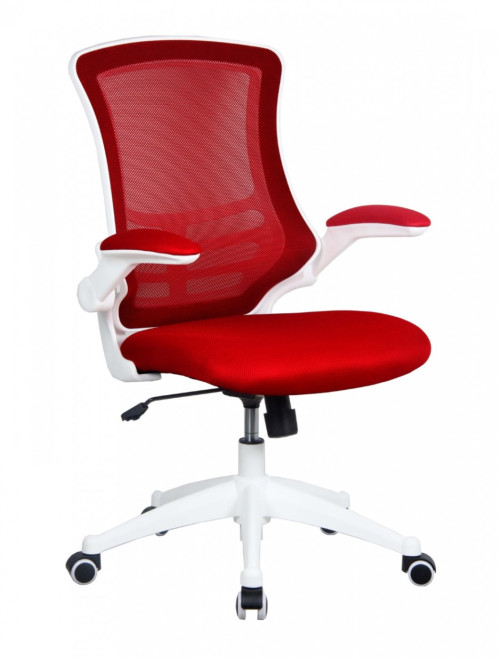 Mesh Office Chair Red Luna Computer Chair BCM/L1302/WH-RD by Eliza Tinsley - enlarged view