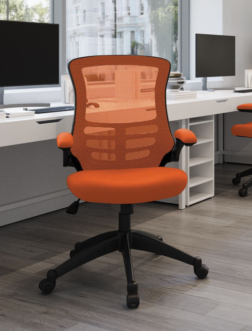 Mesh Office Chair Orange Luna Computer Chair BCM/L1302/OG by Eliza Tinsley