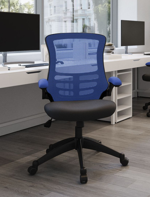 Mesh Office Chair Blue/Black Luna Computer Chair BCM/T1302/BL by Eliza Tinsley Nautilus