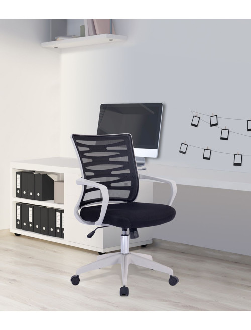 Mesh Office Chair Black Spyro Computer Chair BCM/K488/WH-BK by Eliza Tinsley