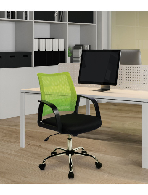 Operator Chair Green Calypso Mesh Office Chair BCM/F1204/GN by Eliza Tinsley