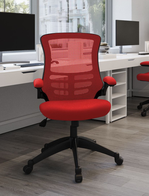 Mesh Office Chair Red Luna Computer Chair BCM/L1302/RD by Eliza Tinsley