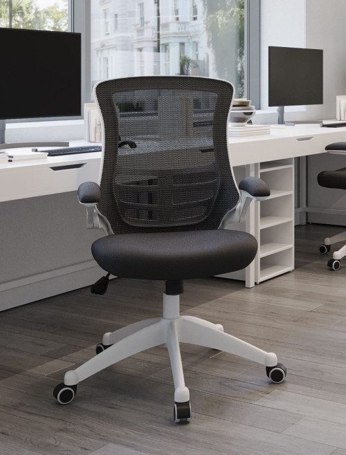 Mesh Office Chair Black Luna Computer Chair BCM/L1302/WH-BK by Eliza Tinsley