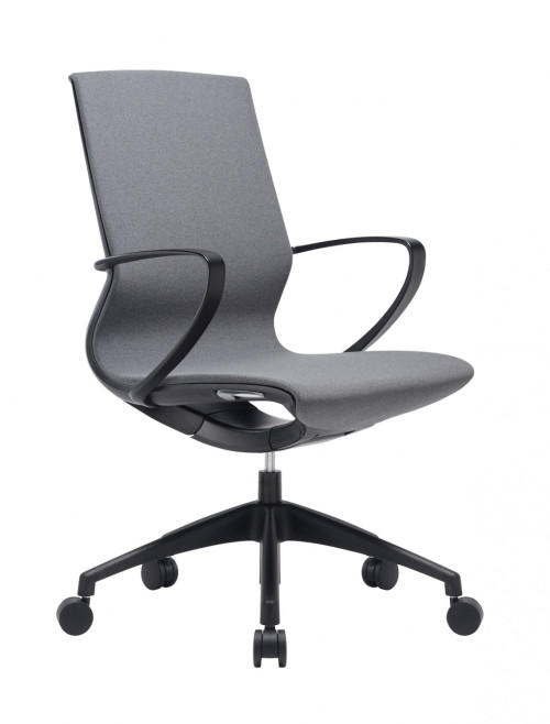 Fabric Office Chair Grey Aeros Medium Back Task Chair BCF/U370/GY by Eliza Tinsley Nautilus - enlarged view