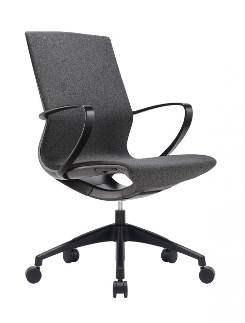 Fabric Office Chair Black Aeros Medium Back Task Chair BCF/U370/BK by Eliza Tinsley Nautilus