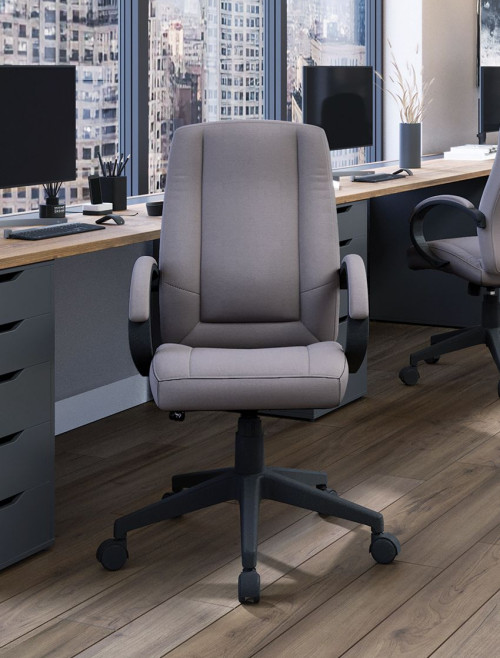 Office Chair Grey Dorset High Back Fabric Managers Chair BCF/B432/GY by Nautilus