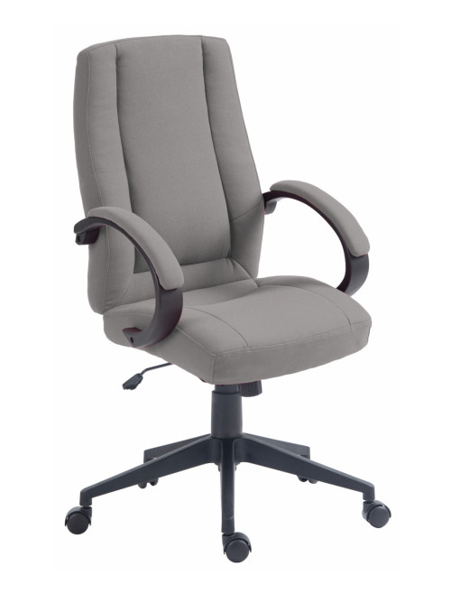 Office Chair Grey Dorset High Back Fabric Managers Chair BCF/B432/GY by Nautilus - enlarged view