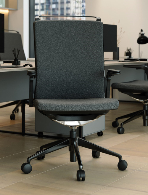 Office Chair Black Libra High Back Managers Chair BCF/K500/BK-BK by Nautilus