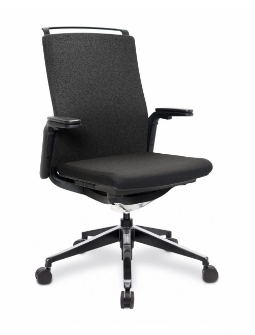 Office Chair Black Libra High Back Managers Chair BCF/K500/BK-BK by Nautilus - enlarged view