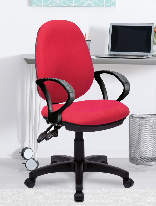 Office Chairs Red Java 200 High Back Operator Chair BCF/P505/RD by Eliza Tinsley - enlarged view