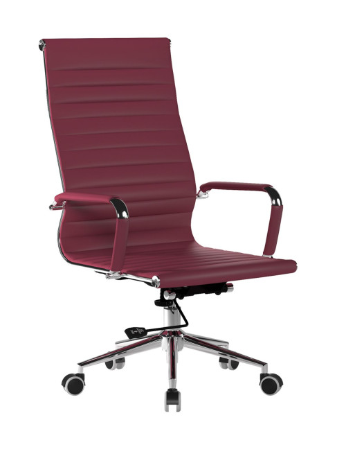 Bonded Leather Office Chair Ox Blood Red Aura High Back BCL/9003/OX by Eliza Tinsley Nautilus