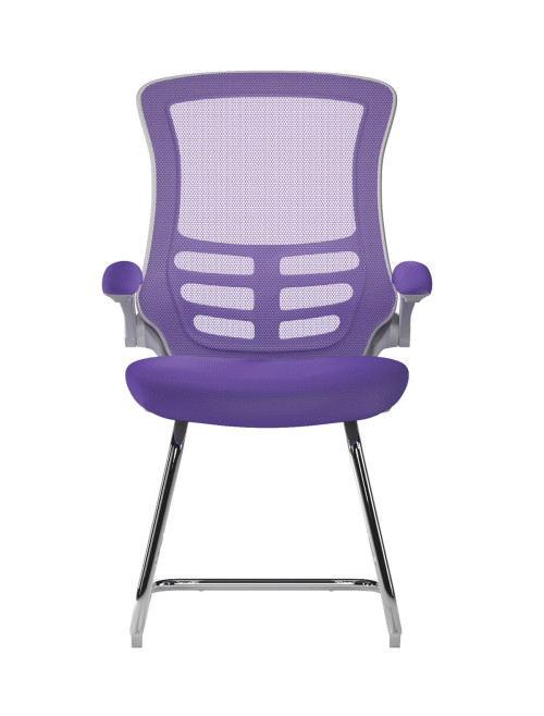 Mesh Visitor Chair Purple Luna Reception Chair BCM/L1302V/WH-PL by Eliza Tinsley - enlarged view