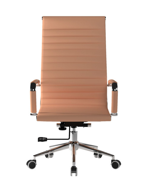 Bonded Leather Office Chair Coffee Brown Aura High Back BCL/9003/BW by Eliza Tinsley Nautilus - enlarged view