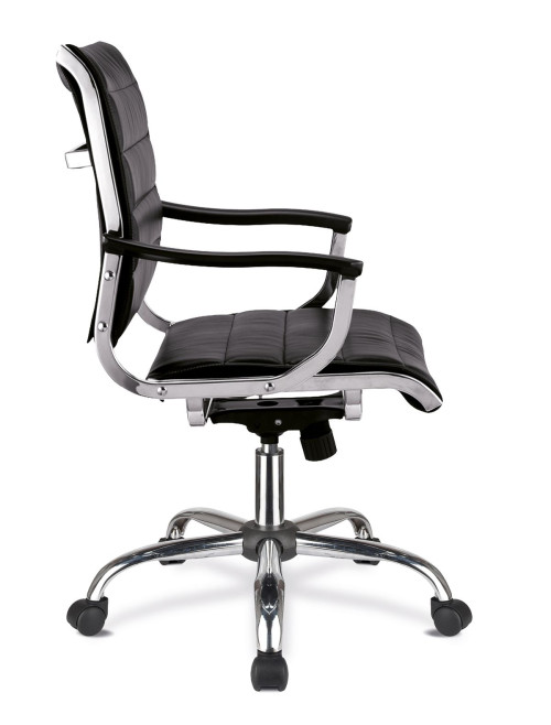 Office Chair Black Carbis Medium Back Computer Chair 701ATG/BK by Eliza Tinsley - enlarged view