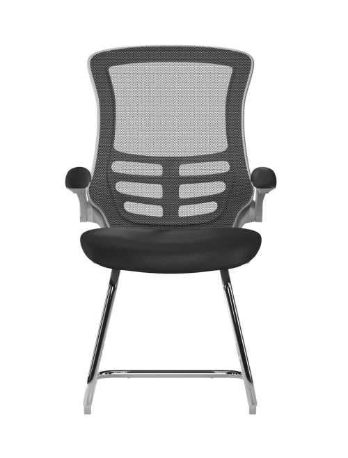 Mesh Visitor Chair Luna Black Reception Chair BCM/L1302V/WH-BK by Eliza Tinsley - enlarged view