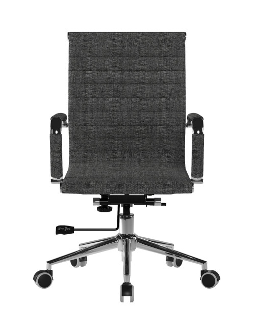 Fabric Office Chair Black and Grey Fleck Aura Medium Back BCF/8003/BGF by Eliza Tinsley Nautilus - enlarged view