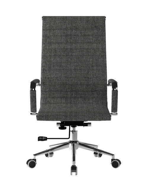 Fabric Office Chair Black and Grey Fleck Aura High Back BCF/9003/BGF by Eliza Tinsley Nautilus - enlarged view