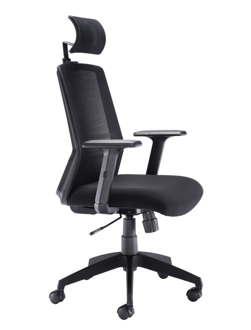 Mesh Office Chair Black Denali Executive Chair with Headrest CH3300BK by TC Office