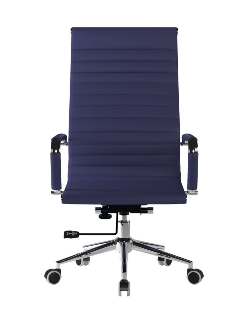 Bonded Leather Office Chair Blue Aura High Back BCL/9003/BL by Nautilus - enlarged view