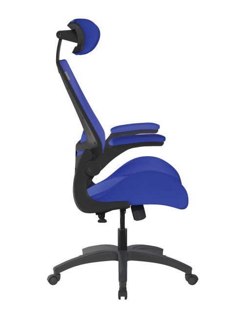 Mesh Office Chair Blue Resolute 24hr Computer Chair BCM/L1305/BL by Nautilus - enlarged view