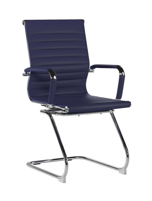 Bonded Leather Visitor Chair Aura Blue Office Chair BCL/8003AV/BL by Nautilus