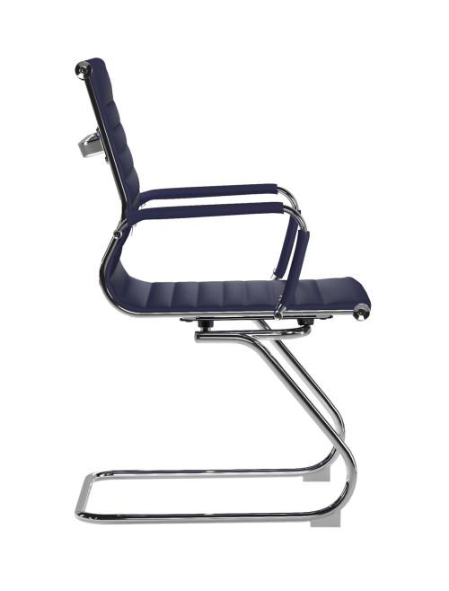 Bonded Leather Visitor Chair Aura Blue Office Chair BCL/8003AV/BL by Nautilus - enlarged view