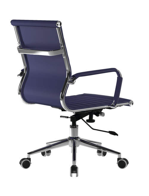 Bonded Leather Office Chair Blue Aura Medium Back BCL/8003/BL by Nautilus - enlarged view