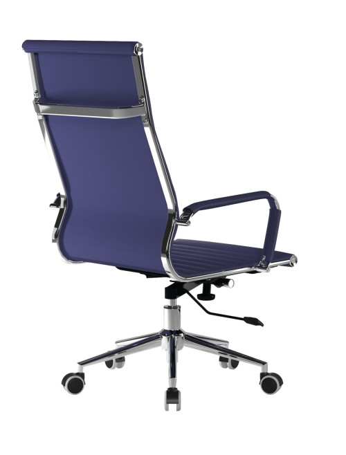 Bonded Leather Office Chair Blue Aura High Back BCL/9003/BL by Nautilus - enlarged view