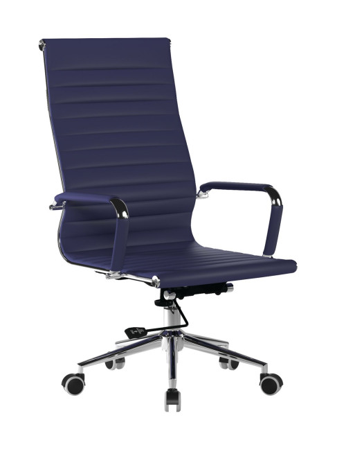 Bonded Leather Office Chair Blue Aura High Back BCL/9003/BL by Nautilus