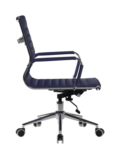 Bonded Leather Office Chair Blue Aura Medium Back BCL/8003/BL by Nautilus - enlarged view