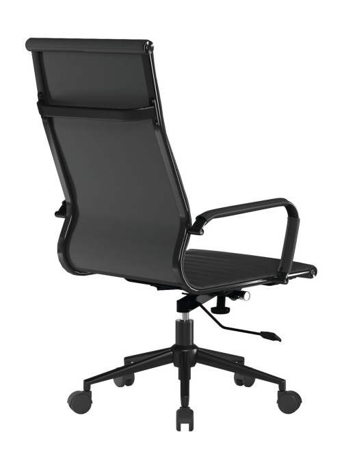 Bonded Leather Office Chair Black Aura High Back Executive Chair BCL/9003/BK-BK by Nautilus - enlarged view