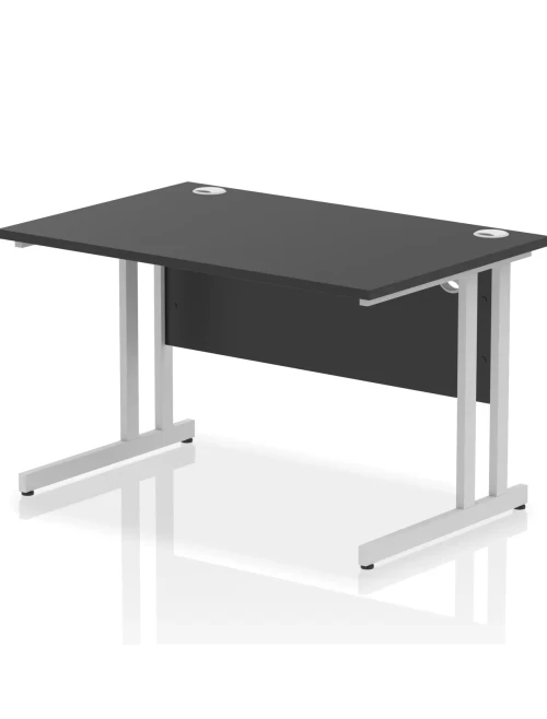 Black Office Desk Impulse 1200mm Rectangular Straight Desk I004323 by Dynamic