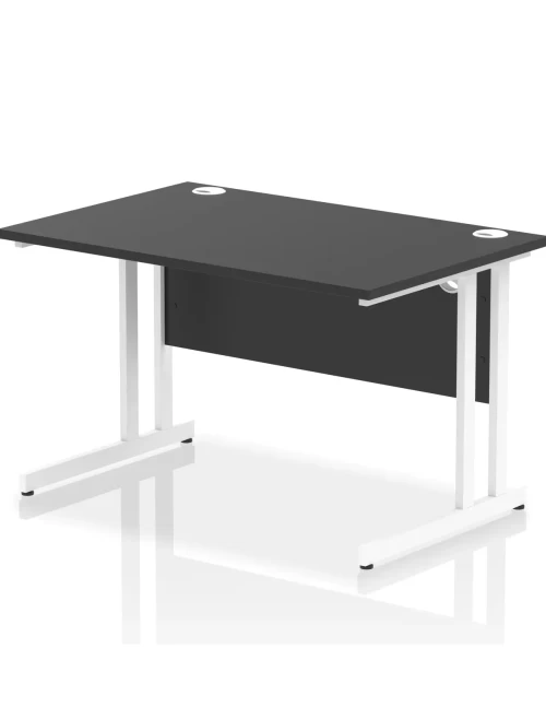 Black Office Desk Impulse 1200mm Rectangular Straight Desk I004323 by Dynamic - enlarged view